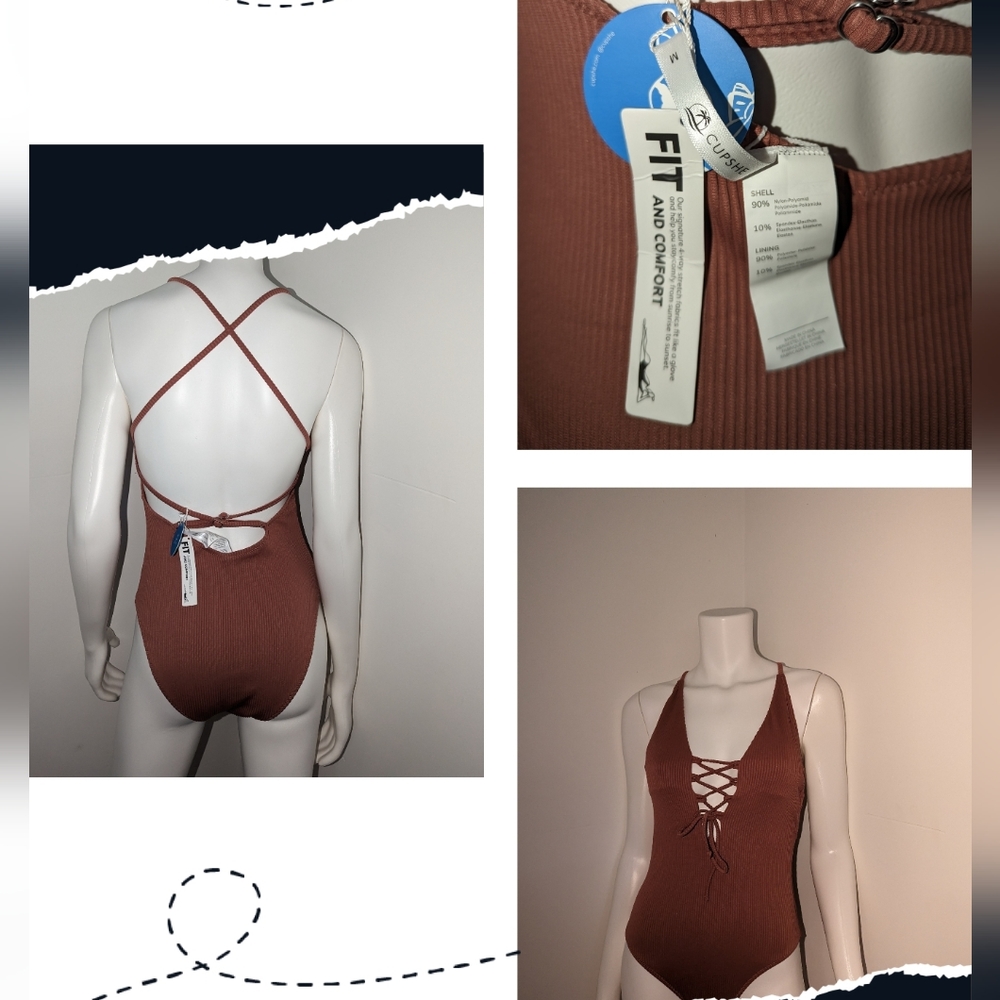 Woman's Capshe one piece bathing suit